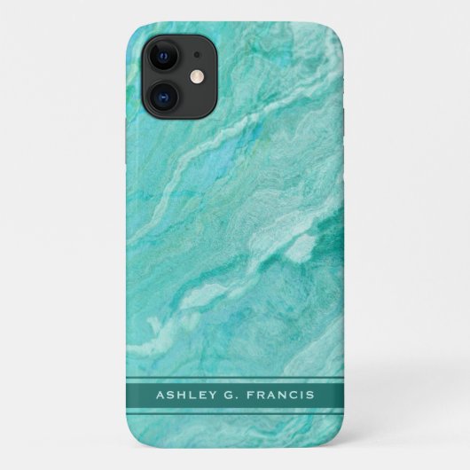 Soft Aqua, Turquoise en Green Agate Case-Mate iPhone Case (Achterkant)