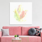 *~* Soft AR12 Artistieke Floral Calla Lily Coral Canvas Afdruk (Insitu (Woonkamer))
