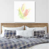 *~* Soft AR12 Artistieke Floral Calla Lily Coral Canvas Afdruk (Insitu (Slaapkamer))