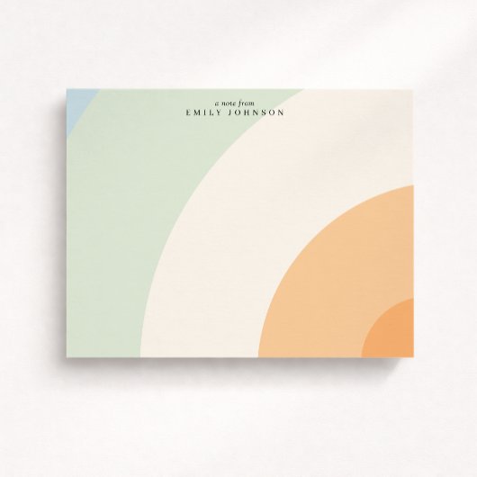 Soft Arc Pastel Note Card Kaart