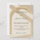 Soft Arch Shadow Minimal Wedding Invitation Kaart (Voorkant)