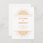 Soft art deco bruiloft-uitnodiging kaart (Voorkant / Achterkant)