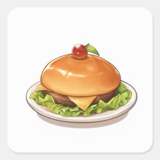 Soft art vierkante sticker