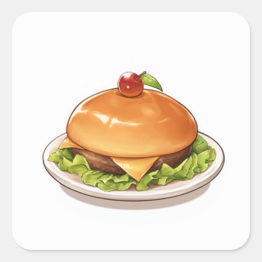 Soft art vierkante sticker (Voorkant)