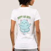 Soft as Sky: Kawaii Cloud Monster Zen Yoga & Medit T-shirt (Achterkant)