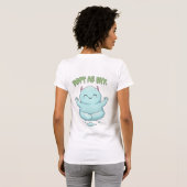 Soft as Sky: Kawaii Cloud Monster Zen Yoga & Medit T-shirt (Achterkant volledig)