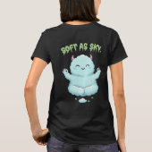 Soft as Sky: Kawaii Cloud Monster Zen Yoga & Medit T-shirt (Achterkant)