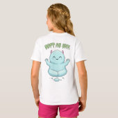 Soft as Sky: Kawaii Cloud Monster Zen Yoga & Medit T-shirt (Achterkant volledig)