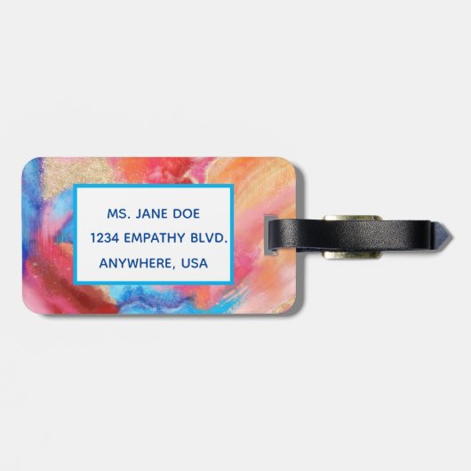 SOFT AS STONE Art Bagagelabel (Achterkant horizontaal)