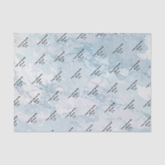 Soft Ash Blue Marble Tissuepapier (Voorkant)