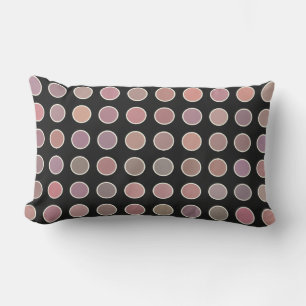 Soft Autumn Color Polka Dots on Charcoal Black Buitenkussen