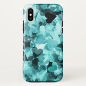 Soft Baby Blue Kawaii Harten achtergrond Case-Mate iPhone Case (Achterkant)