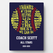 soft-BALL beste coach GUNNING Fotoplaat (voorkant)