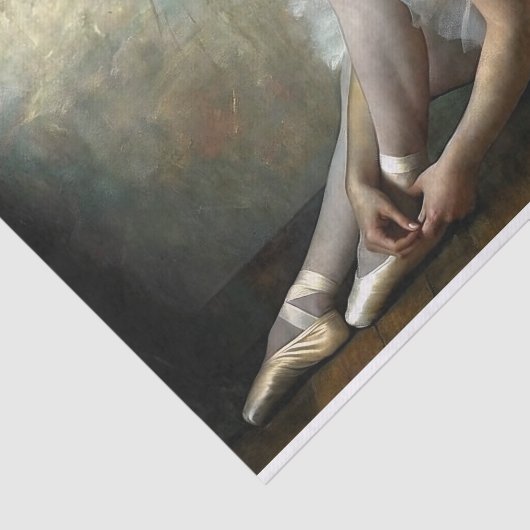 Soft  Ballerina Tying Slippers Decoupage Tissuepapier (Detail)