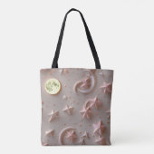 Soft Beige Blush Moon Neutral Aesthetic Tote Bag (Achterkant)