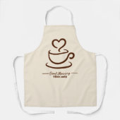 Soft Beige Coffee Schort – Good Morning Heart Desi (Voorkant)