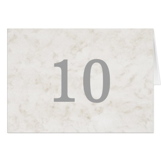 Soft beige Elegant Marble Table Number (Voorkant Horizontaal)