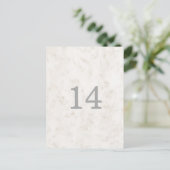 Soft beige Elegant Marble Table Number Briefkaart (Staand voorkant)