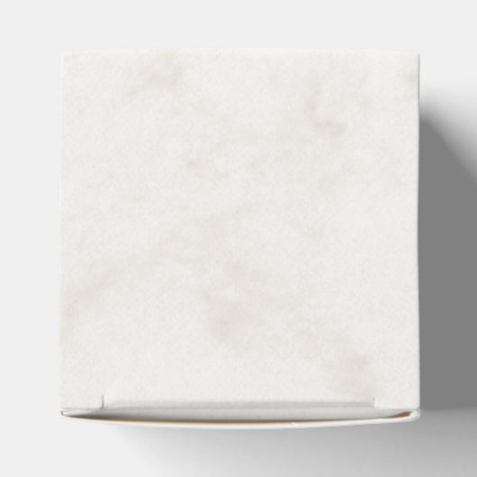Soft Beige Elegant Marble Wedding Bedankdoosjes (Bovenkant)