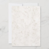 Soft Beige Elegant Marble Wedding Invite Kaart (Achterkant)