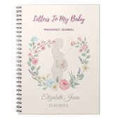Soft Beige Floral Pregnancy Journal Keepsake Notitieboek (Voorkant)