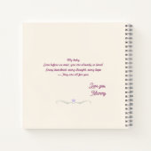 Soft Beige Floral Pregnancy Journal Keepsake Notitieboek (Achterkant)