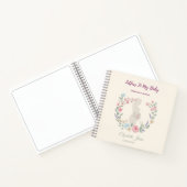 Soft Beige Floral Pregnancy Journal Keepsake Notitieboek (Binnen)