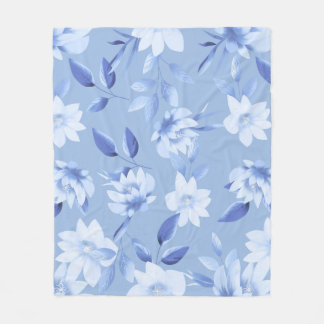 Soft Beige Flower Throw Blanket for Sofa & Bed Fleece Deken