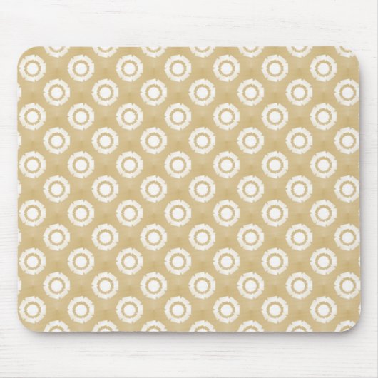 Soft Beige Funky Flower Mousepad Muismat (Voorkant)