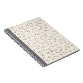 Soft Beige Minimalist Cat Line Art Notebook Notitieboek (Rechterzijde)