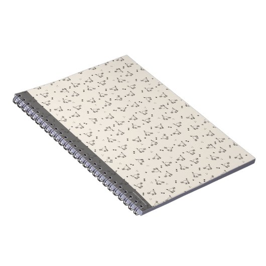 Soft Beige Minimalist Cat Line Art Notebook Notitieboek (Rechterzijde)