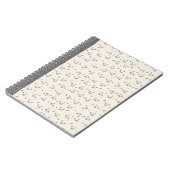 Soft Beige Minimalist Cat Line Art Notebook Notitieboek (Linkerzijde)