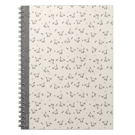 Soft Beige Minimalist Cat Line Art Notebook Notitieboek