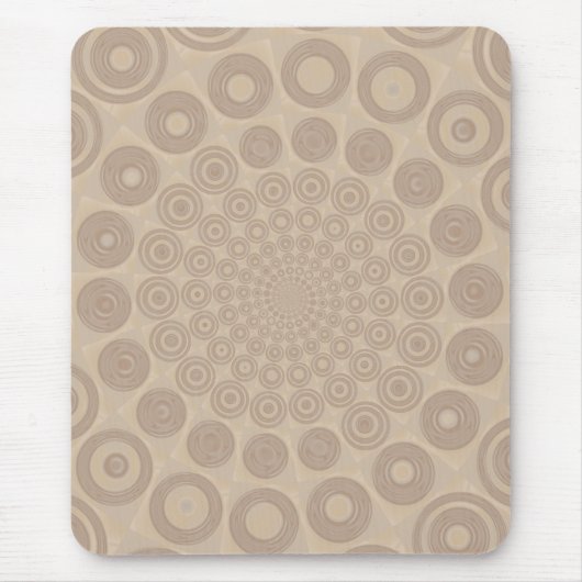 Soft Beige Spiral Mousepad Muismat (Voorkant)