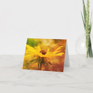 Soft Black Eyed Susan Flower Art Hartelijk dank Bedankkaart