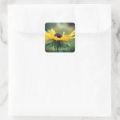 Soft Black Eyed Susan Flower Personalized Vierkante Sticker (Tas)