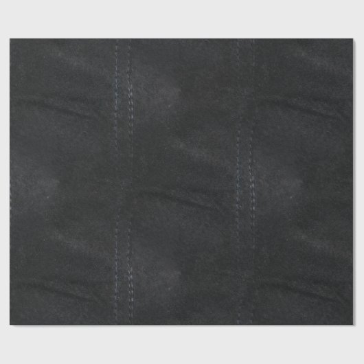 Soft Black Faux Suede Leather Cadeaupapier (Vlak)