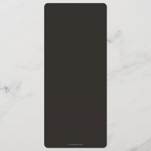 Soft Black Leaf Motif Thanksgiving Flat 4 Course Menu (Achterkant)