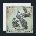 Soft Blauwgroen Crosshatch Peacock Wedding Invitat Kaart<br><div class="desc">Onze Soft Blauwgroen Crosshatch Peacock aanpasbare uitnodiging voor een vierkant huwelijk is een perfecte uitnodiging voor iedereen die van design en pauzes houdt. Met een mooie zachte blauwgroen kruisende achtergrond, zweeft u op de vier voorhoeken, een pauw, harten en gebieden waar u gemakkelijk al uw trouwceremonie-informatie kunt toevoegen, is dit...</div>