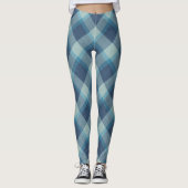 Soft Bleu Tartan Leggings (Voorkant)