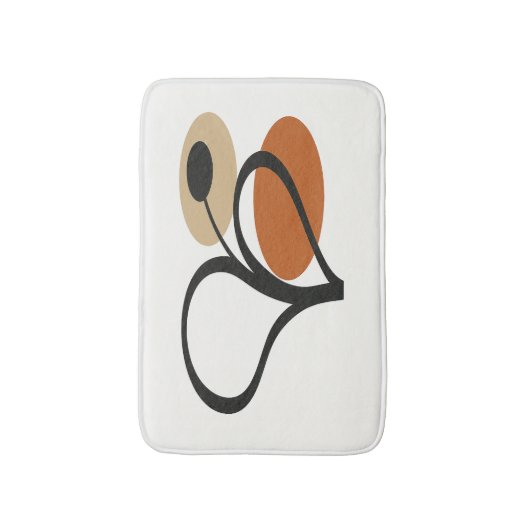 Soft Bloom Contemporary Botanical Badmat (Voorkant Verticaal)