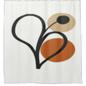 Soft Bloom Contemporary Botanical Douchegordijn (Voorkant)