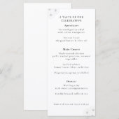 Soft Bloom Elegance "4 *9" Trouwmenu Menu (Voorkant / Achterkant)