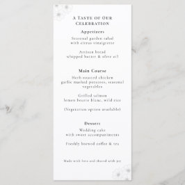 Soft Bloom Elegance "4 *9" Wedding Menu
