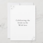 Soft Bloom Elegance Bridal Shower invitation card Kaart (Achterkant)