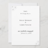 Soft Bloom Elegance Engagement Announcement Card Aankondiging (Voorkant)