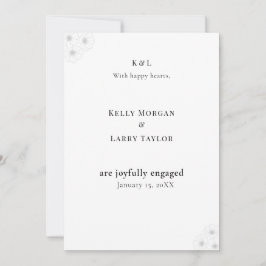 Soft Bloom Elegance Engagement Announcement Card Aankondiging