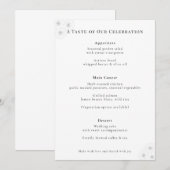 Soft Bloom Elegance Trouwmenu Menu (Voorkant / Achterkant)