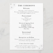 Soft Bloom Elegance Wedding Program Programmakaart (Achterkant)