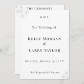 Soft Bloom Elegance Wedding Program Programmakaart (Voorkant / Achterkant)